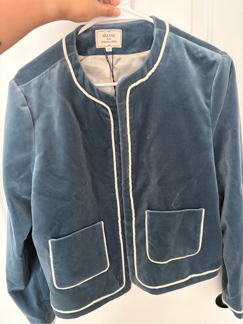 NWT Sezane Rebeka Velvet Jacket - Picture 2 of 4